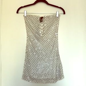White Sequin Dress